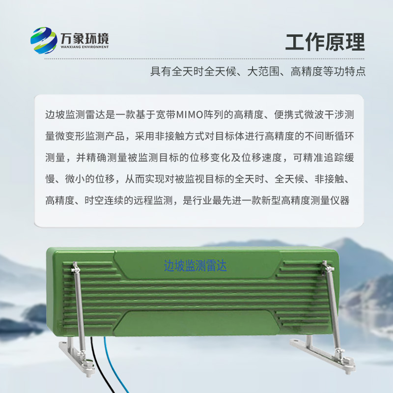 邊坡穩(wěn)定監(jiān)測(cè)雷達(dá)可精準(zhǔn)追蹤緩慢、微小的位移