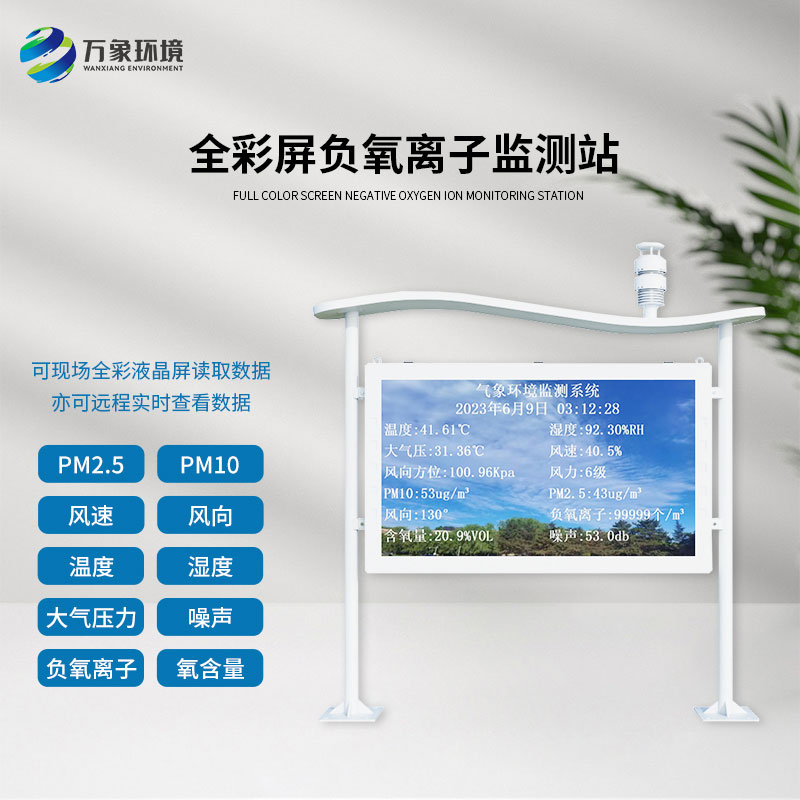 全彩屏一體化負(fù)氧離子監(jiān)測站對于公園景區(qū)有什么幫助？
